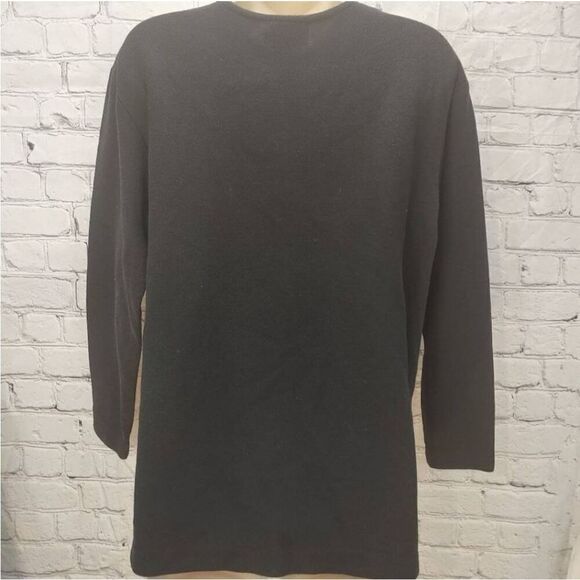 Teddi VINTAGE Women's Size Large Black W/ Embroidered Applique Top. - Picture 6 of 6